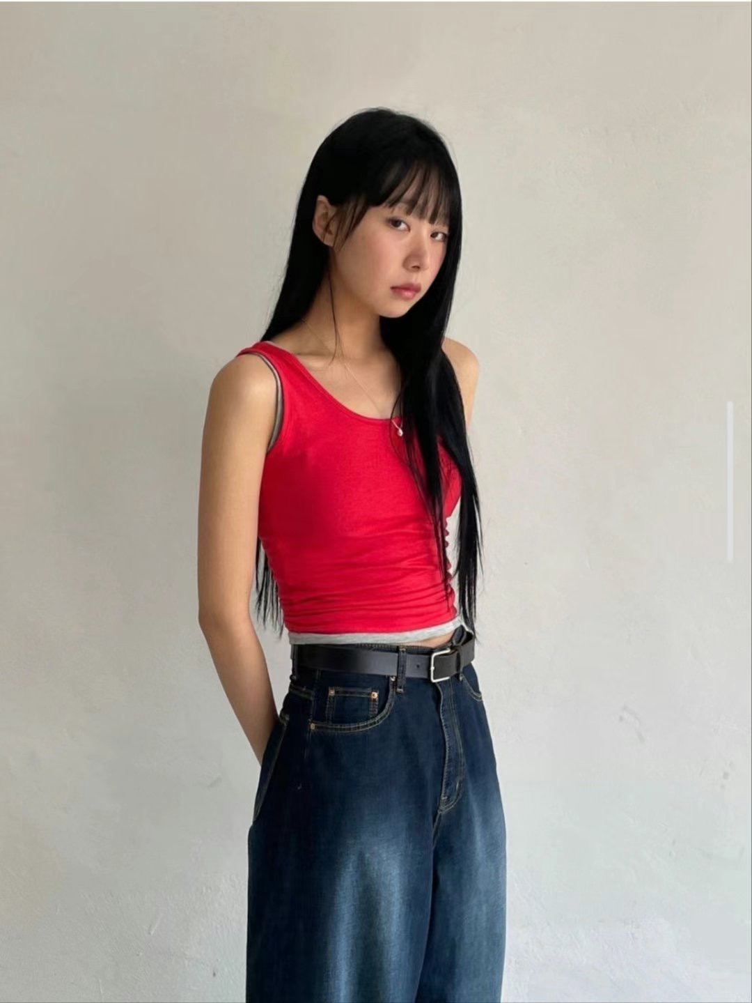 MISSJEAN韓國直郵㊣女士新款推薦25春夏職業休閑時尚牛仔褲MISSJEAN牛仔褲