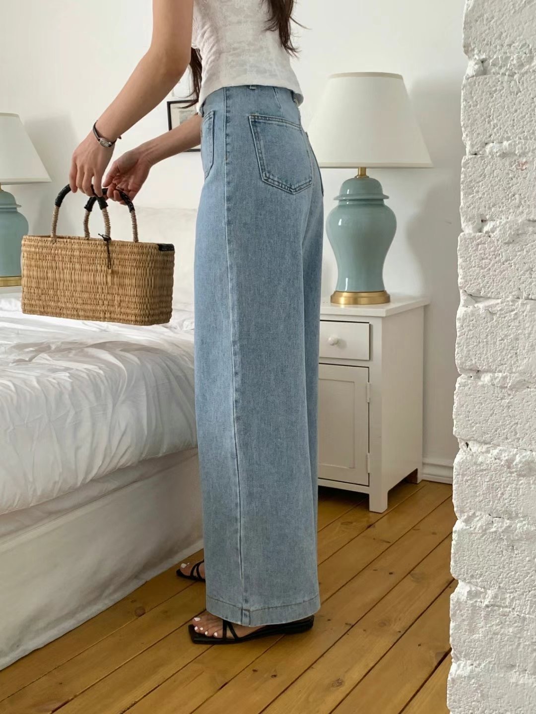 MISSJEAN東大門㊣實拍女裝新品職業休閑推薦人氣真品牛仔褲MISSJEAN牛仔褲