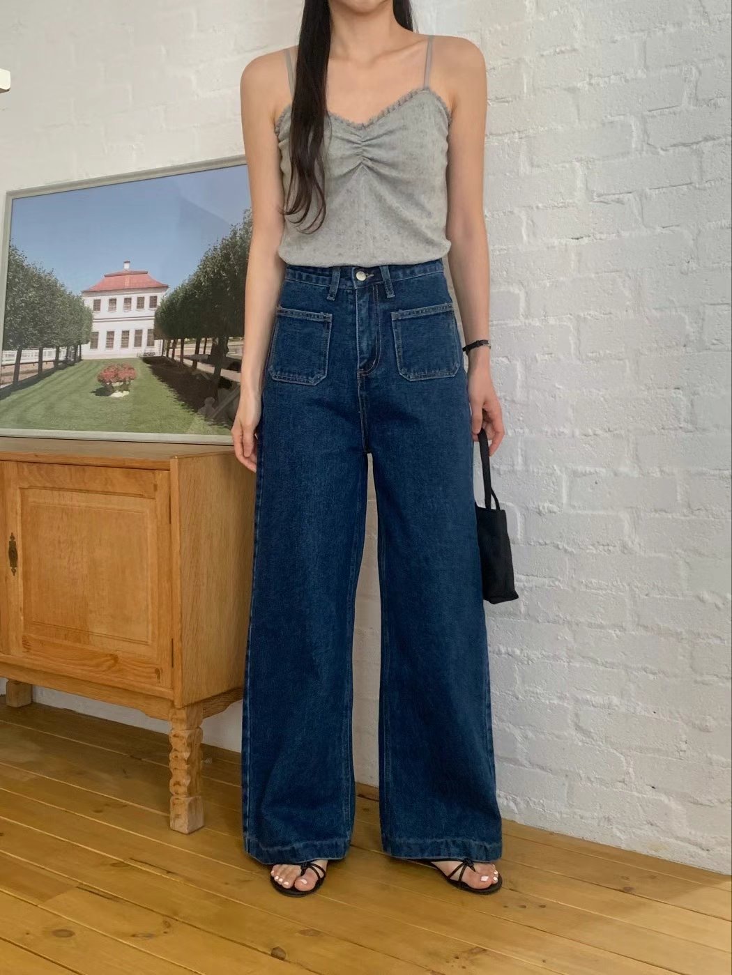 MISSJEAN東大門㊣實拍女裝新品職業休閑推薦人氣真品牛仔褲MISSJEAN牛仔褲圖色2