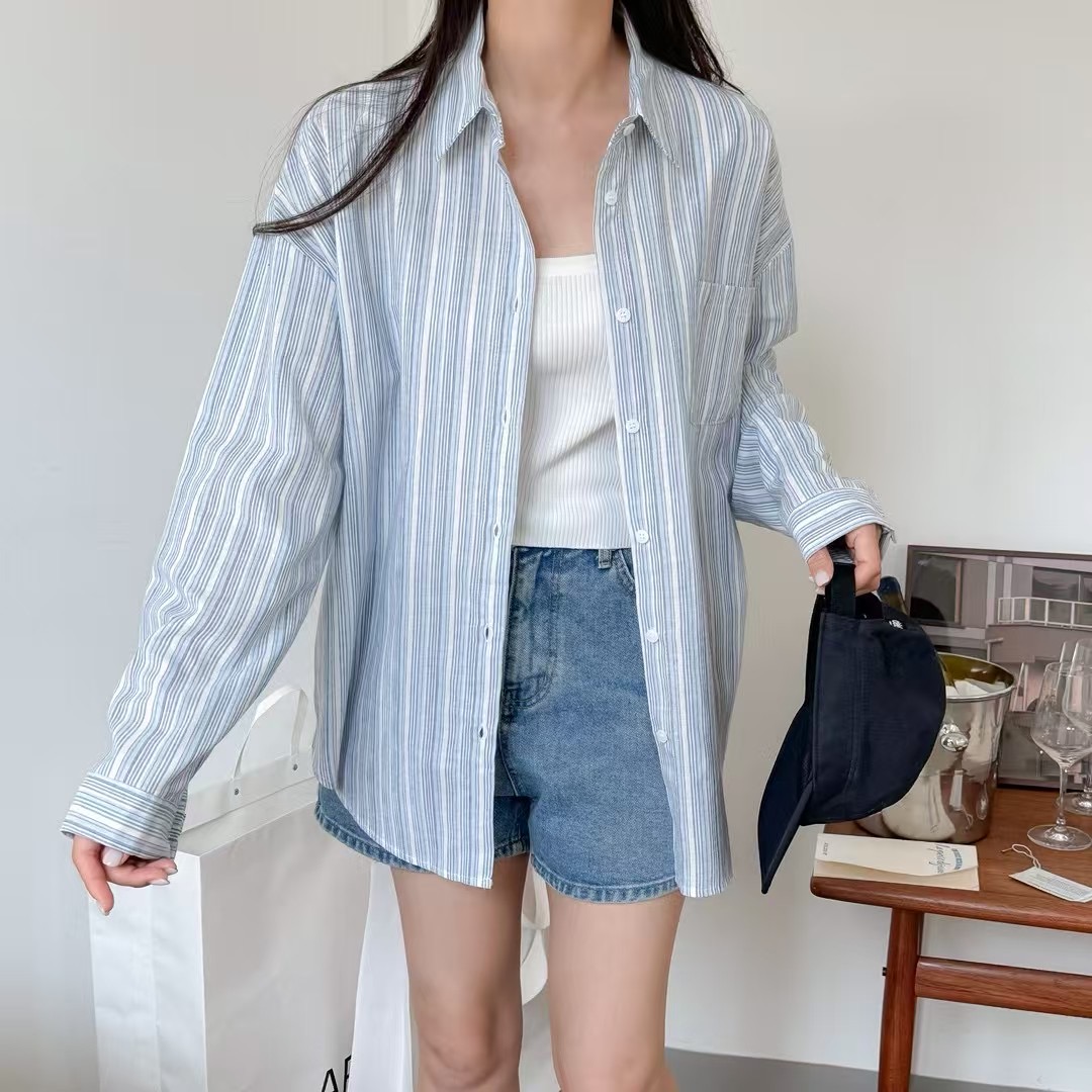 VERY GOOD東大門㊣代購女裝新款人氣時尚25春夏襯衫蕾絲衫VERY GOOD襯衫/蕾絲衫圖色2