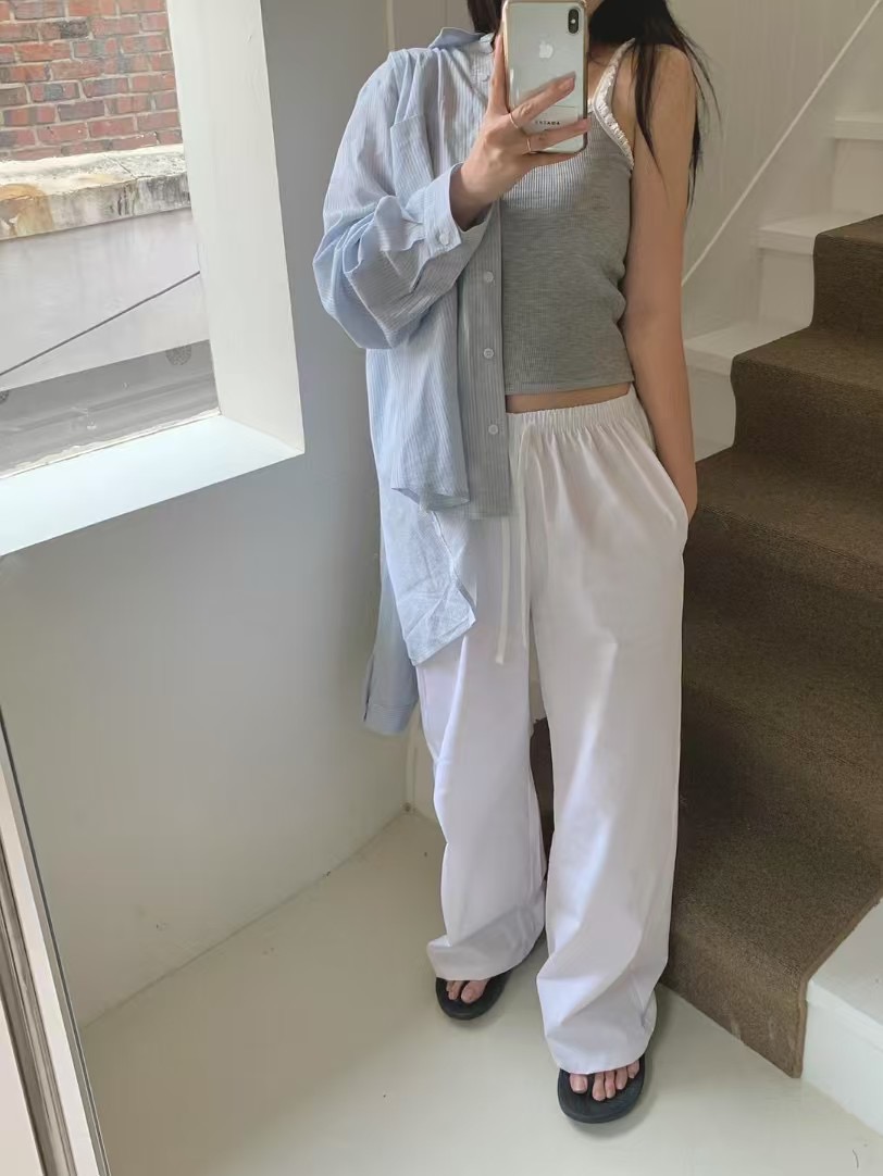AGATHE韓國代購㊣女裝新品時尚熱賣休閑職業人氣休閑褲純棉AGATHE休閑褲