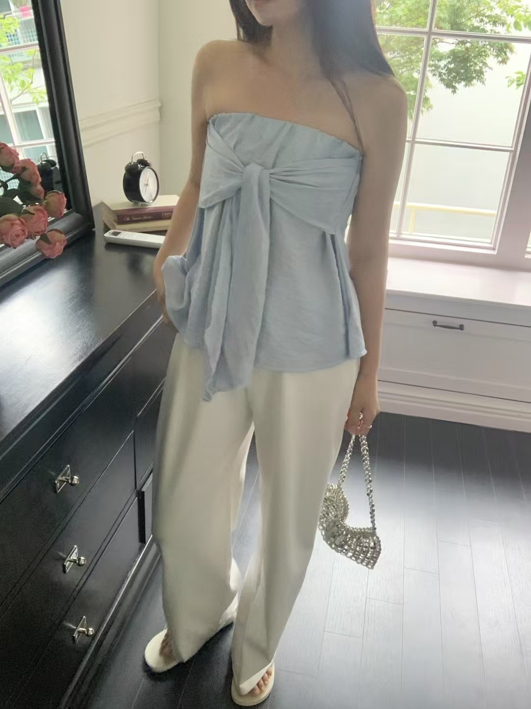 AGATHE韓國代購㊣女士新款推薦人氣時尚休閑25春夏吊帶背心AGATHE吊帶/背心