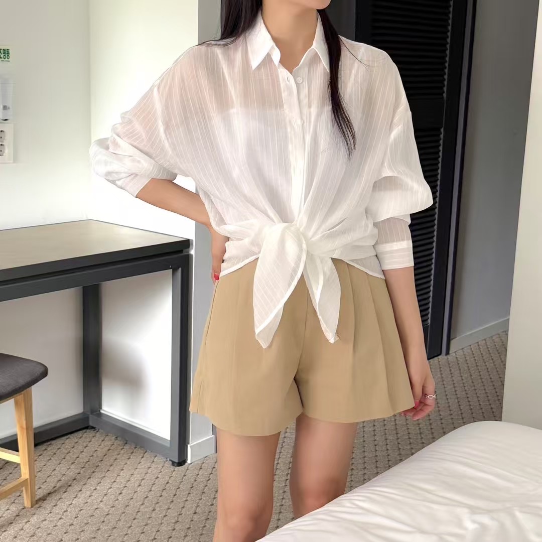 VERY GOOD東大門㊣代購女裝新款熱賣25春夏職業襯衫蕾絲衫VERY GOOD襯衫/蕾絲衫圖色2