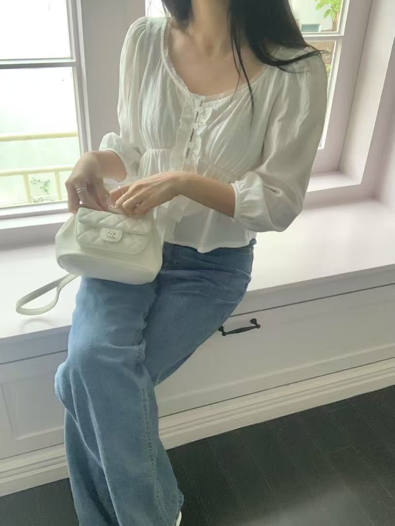 AGATHE東大門㊣實拍女士新款熱賣職業推薦時尚25春夏襯衫蕾絲衫AGATHE襯衫/蕾絲衫