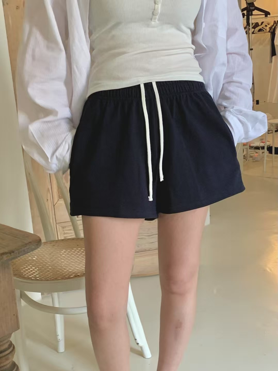 AGATHE韓國代購㊣女士新款25春夏推薦真品人氣職業休閑短褲AGATHE短褲圖色2