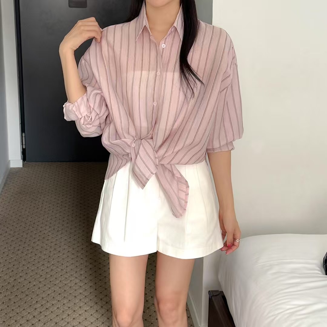 VERY GOOD東大門㊣直郵女士新款25春夏時尚職業襯衫蕾絲衫VERY GOOD襯衫/蕾絲衫圖色2