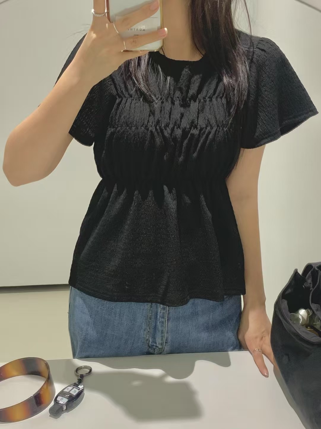 AGATHE東大門㊣直郵女裝新品職業真品熱賣推薦人氣襯衫蕾絲衫AGATHE襯衫/蕾絲衫