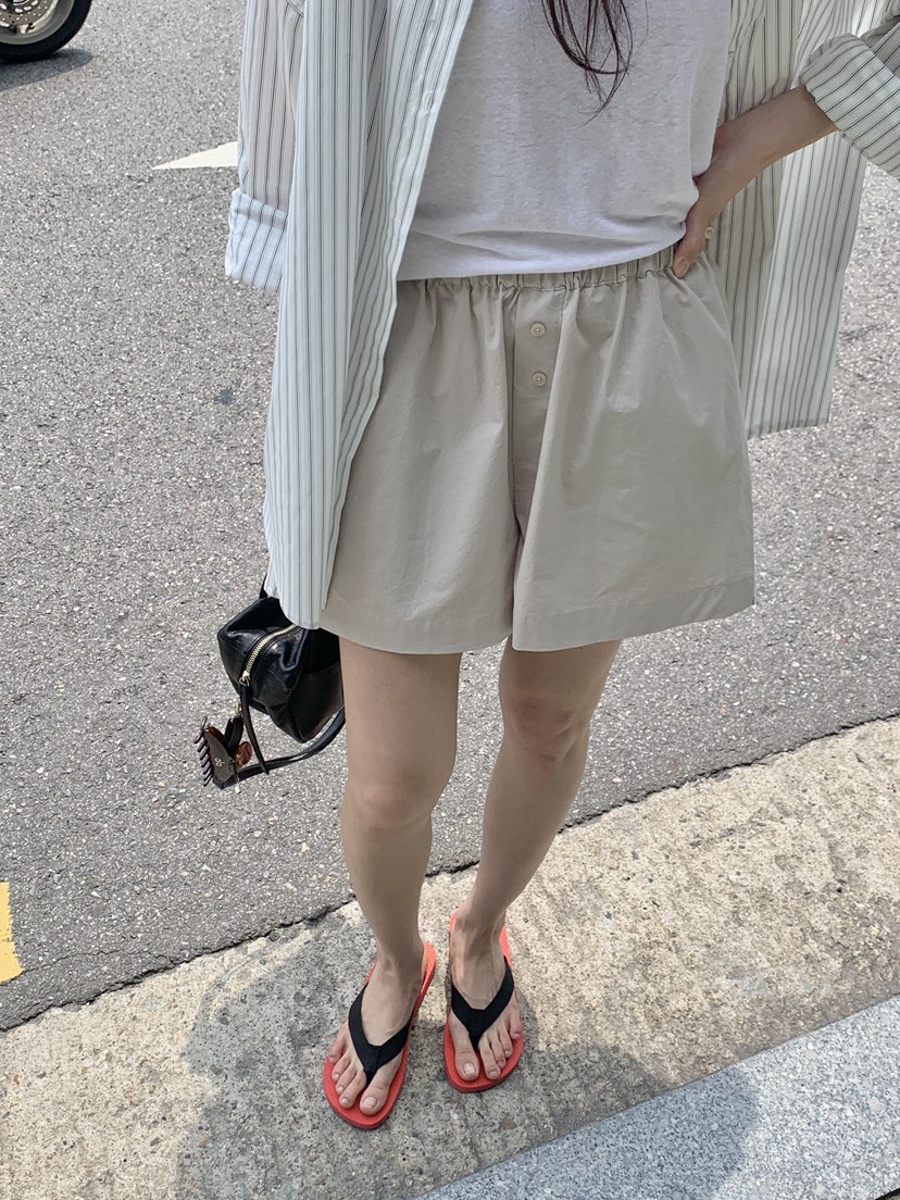 LOGARDEN韓國直郵㊣女裝新品推薦25春夏職業時尚休閑人氣短褲LO GARDEN短褲