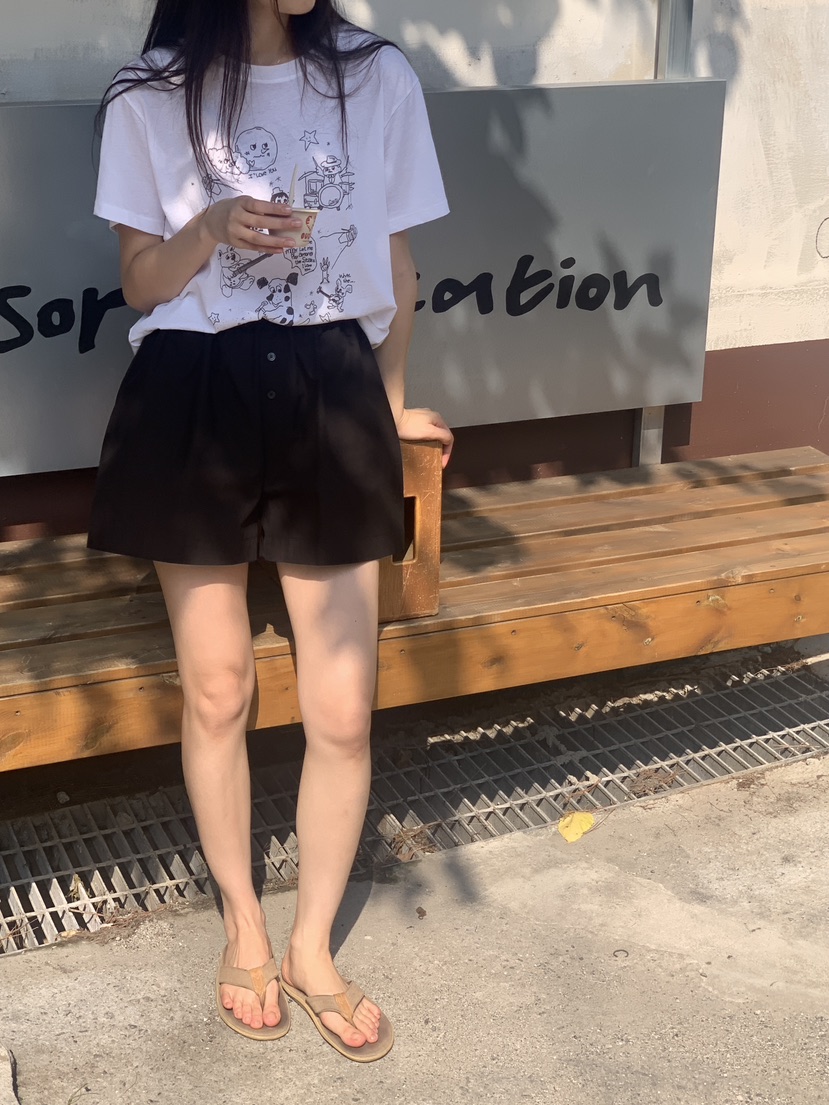 LOGARDEN韓國直郵㊣女裝新品推薦25春夏職業時尚休閑人氣短褲LO GARDEN短褲