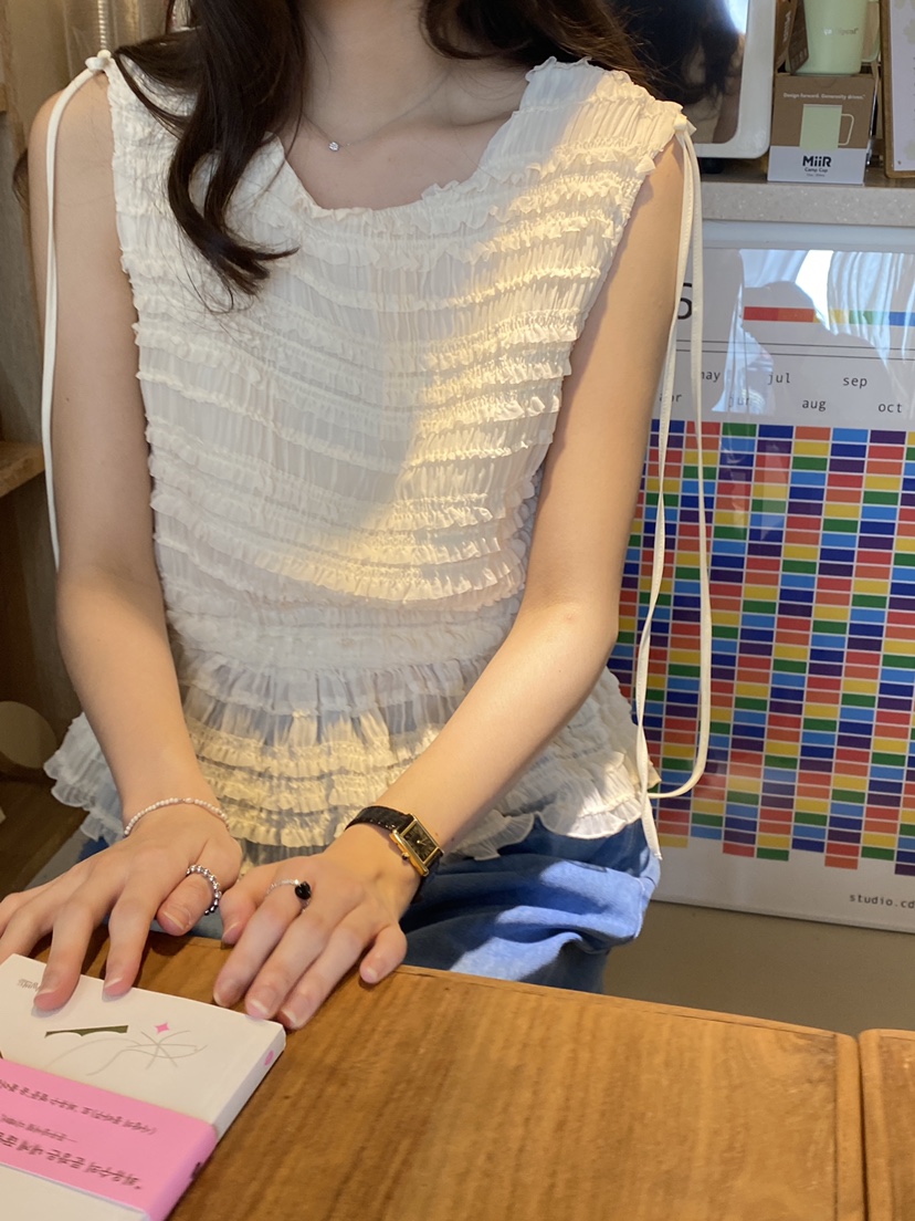 ERUME韓國直郵㊣女裝新款時尚熱賣真品人氣推薦25春夏襯衫蕾絲衫ERUME襯衫/蕾絲衫