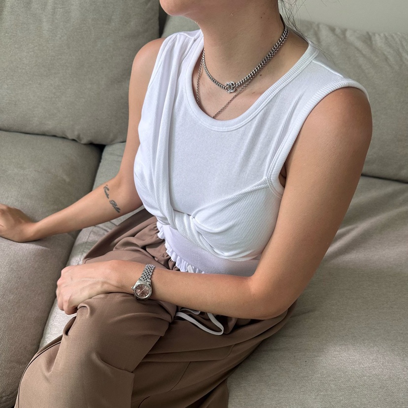SOUIT韓國代購㊣女裝新品職業熱賣人氣休閑真品25春夏吊帶背心SOUIT by mabel-L吊帶/背心