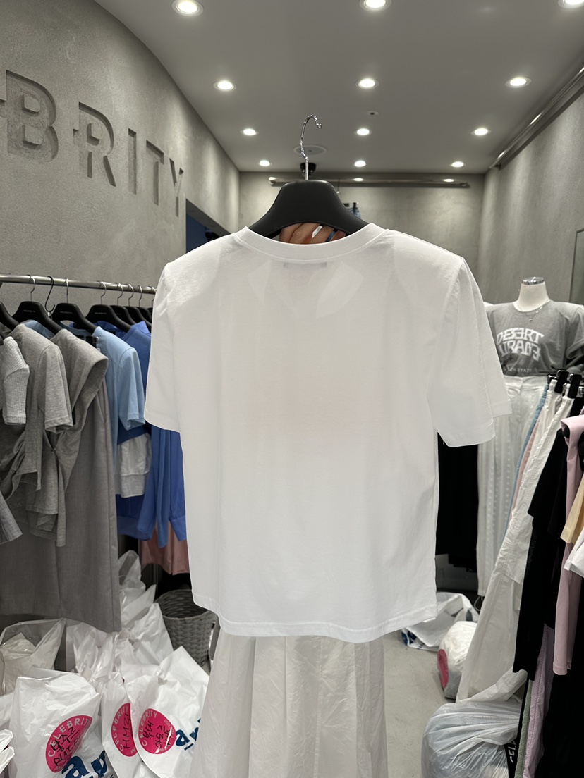 CELEBRITY-A韓國代購㊣女士新品熱賣25春夏職業休閑推薦T恤CELEBRITY-AT恤