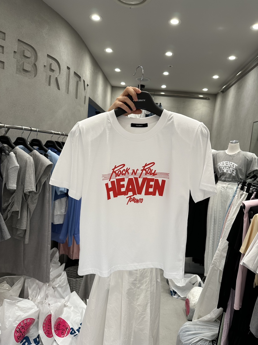 CELEBRITY-A韓國代購㊣女士新品熱賣25春夏職業休閑推薦T恤CELEBRITY-AT恤圖色1