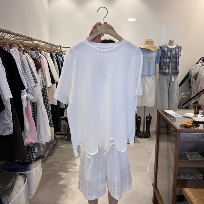 TAN&COMO韓國直郵㊣女士新款推薦職業時尚熱賣T恤刺繡tan-COMOT恤圖色2