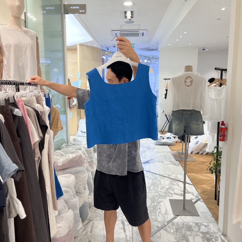 ALMOND韓國直郵㊣女士新品休閑真品熱賣人氣時尚推薦吊帶背心ALMOND吊帶/背心圖色1