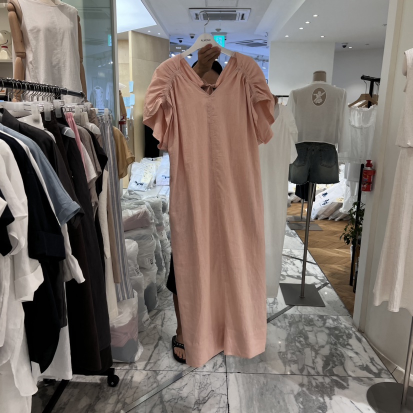 ALMOND東大門㊣直郵女裝新品休閑25春夏職業推薦時尚連衣裙ALMOND連衣裙圖色3