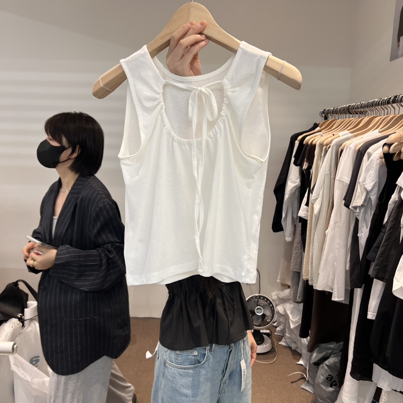 OBJECT東大門㊣直郵女士新款真品熱賣推薦休閑25春夏吊帶背心OBJECT吊帶/背心