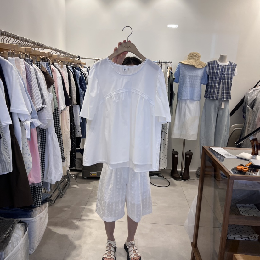 TAN&amp;COMO東大門㊣實拍女裝新品推薦時尚職業襯衫蕾絲衫tan-COMO襯衫/蕾絲衫圖色1