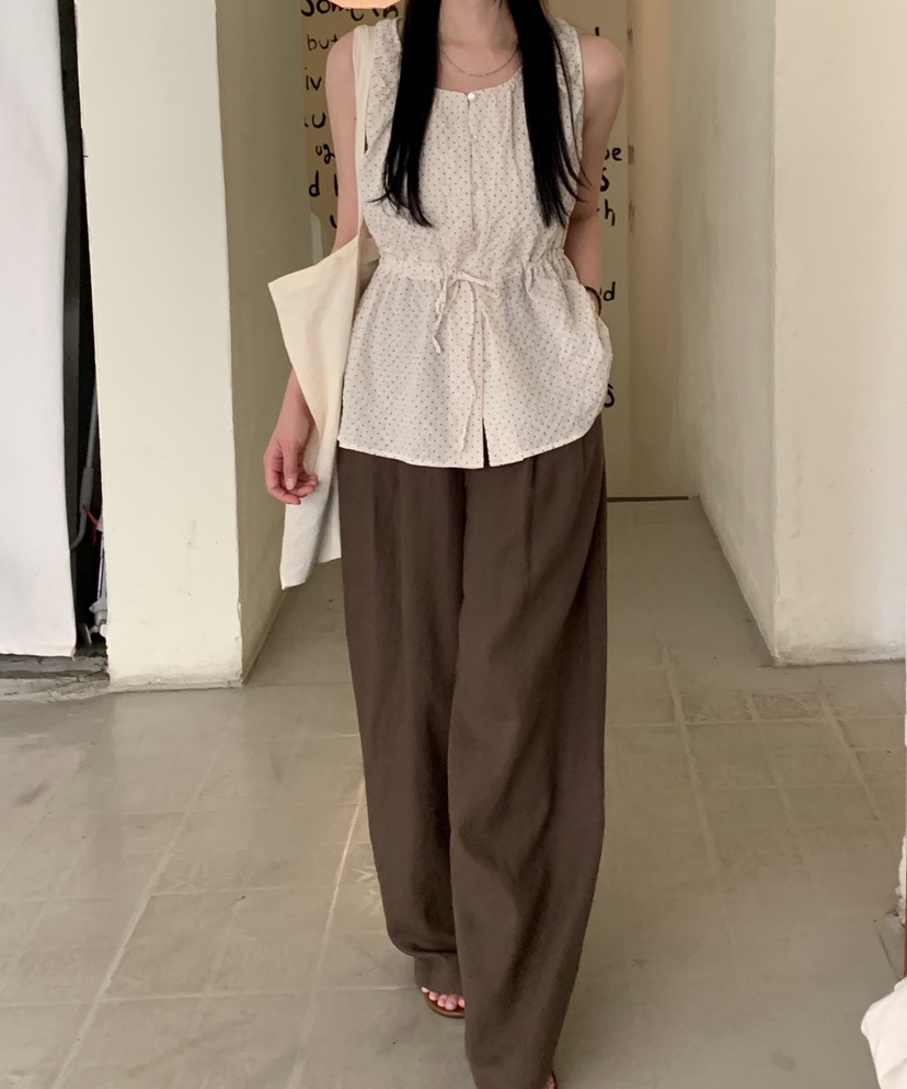 ADELINE韓國代購㊣女裝新款職業25春夏真品休閑熱賣吊帶背心ADELINE吊帶/背心
