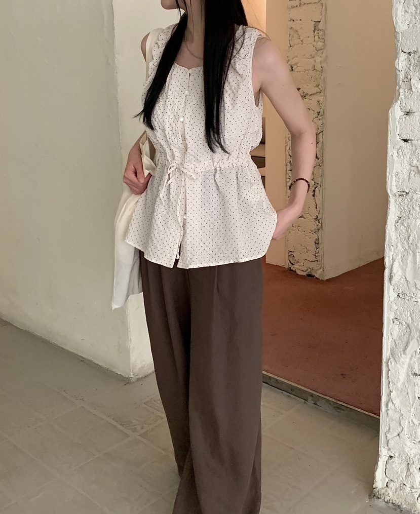ADELINE韓國代購㊣女裝新款職業25春夏真品休閑熱賣吊帶背心ADELINE吊帶/背心