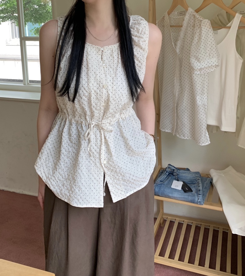 ADELINE韓國代購㊣女裝新款職業25春夏真品休閑熱賣吊帶背心ADELINE吊帶/背心