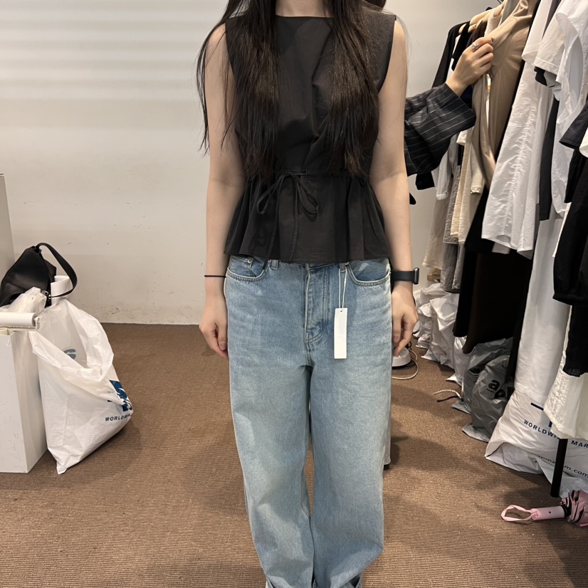 OBJECT東大門㊣代購女裝新款職業人氣25春夏真品熱賣吊帶背心OBJECT吊帶/背心圖色2