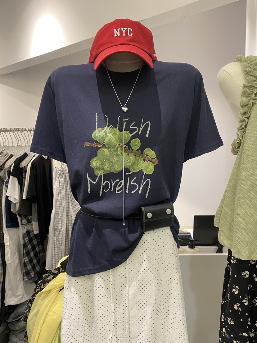 LOOKK韓國代購㊣女裝新款25春夏人氣熱賣休閑時尚推薦職業T恤LOOKKT恤圖色4