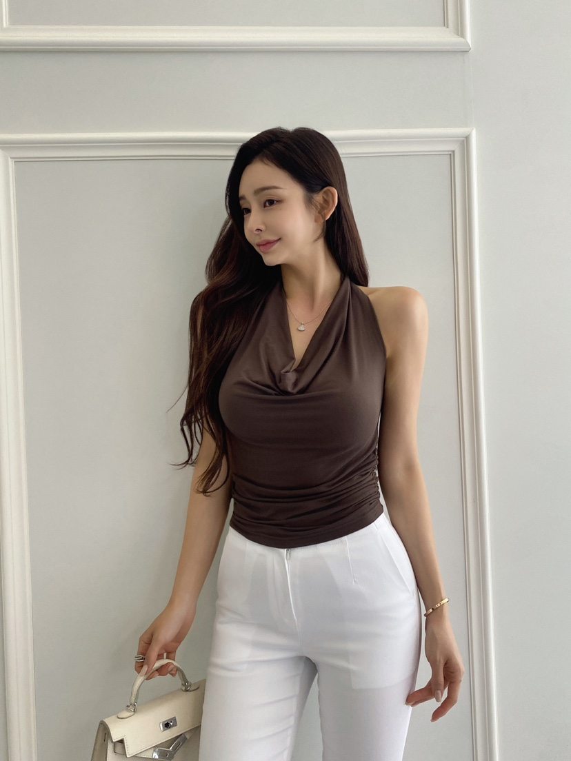 CLOTH東大門㊣實拍女裝新品熱賣推薦時尚人氣職業25春夏吊帶背心CLOTH吊帶/背心圖色2