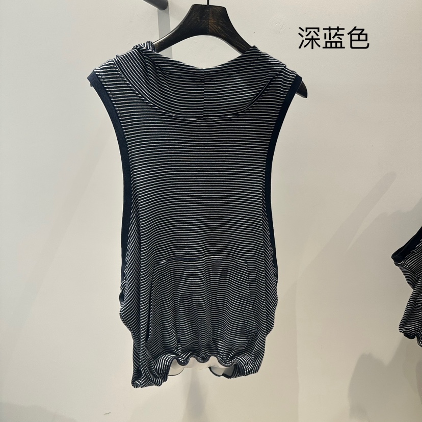 JANE BIRKIN東大門㊣直郵女裝新品休閑吊帶背心連帽衫條紋JANE BIRKIN設計師品牌吊帶/背心圖色2