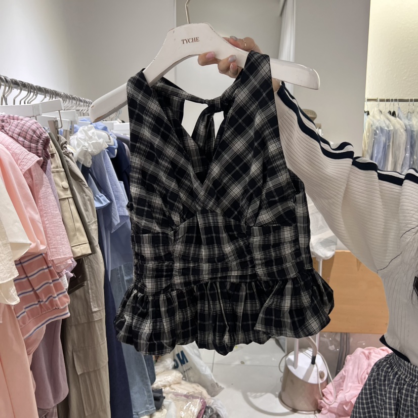 TYCHE韓國代購㊣女裝新款真品熱賣休閑25春夏職業時尚吊帶背心TYCHE吊帶/背心圖色2