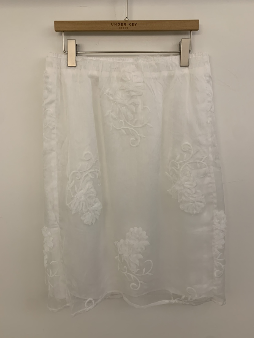UNDER KEY東大門㊣直郵女士新款推薦休閑半身裙中短裙刺繡UNDER KEY半身裙/中短裙