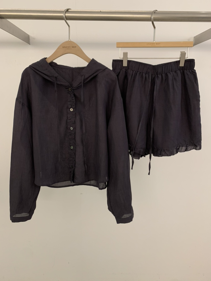 UNDER KEY東大門㊣代購女士新品休閑熱賣套裝兩件套連帽衫UNDER KEY套裝圖色3