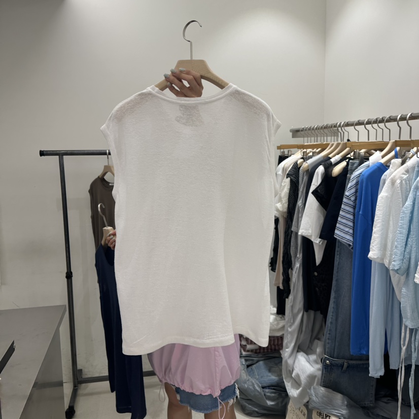 REPELLER韓國代購㊣女裝新品真品休閑時尚吊帶背心亞麻寬松REPELLER吊帶/背心