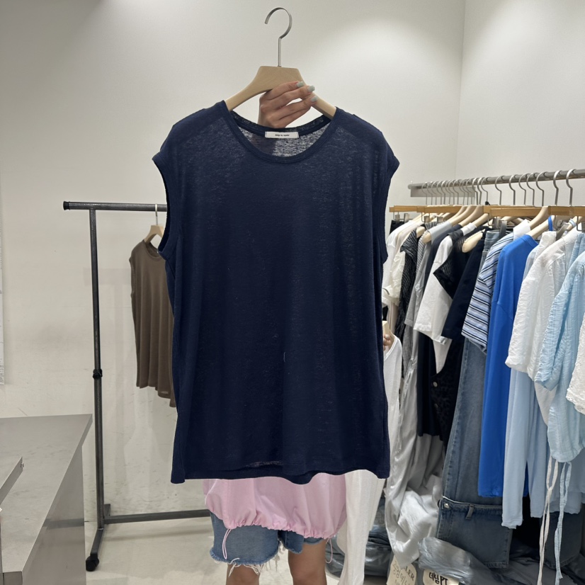 REPELLER韓國代購㊣女裝新品真品休閑時尚吊帶背心亞麻寬松REPELLER吊帶/背心圖色2