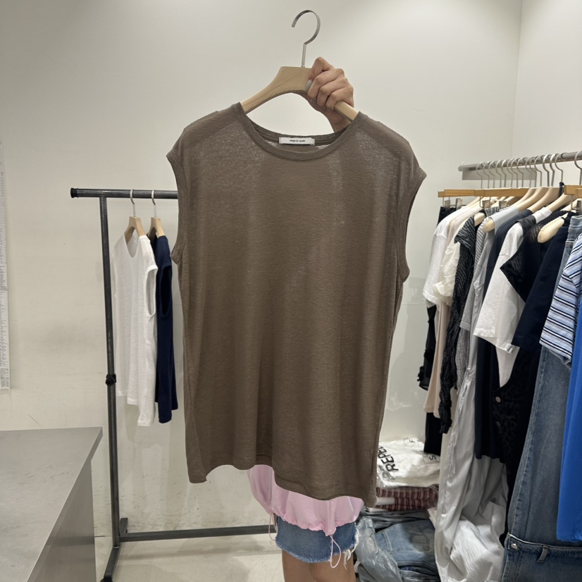 REPELLER韓國代購㊣女裝新品真品休閑時尚吊帶背心亞麻寬松REPELLER吊帶/背心圖色3