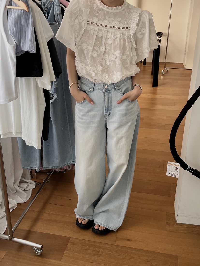 MADE-P韓國直郵㊣女裝新品推薦休閑職業時尚人氣襯衫蕾絲衫MADE-P襯衫/蕾絲衫