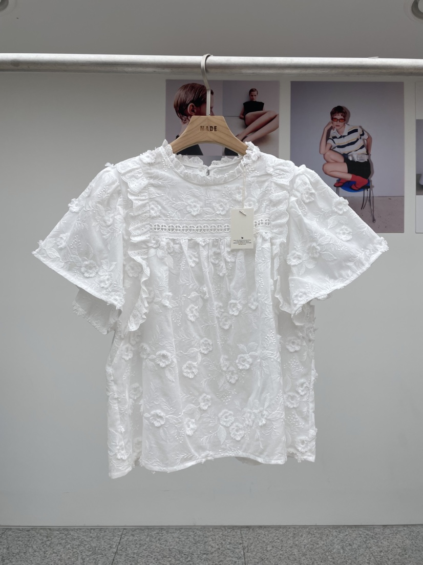 MADE-P韓國直郵㊣女裝新品推薦休閑職業時尚人氣襯衫蕾絲衫MADE-P襯衫/蕾絲衫