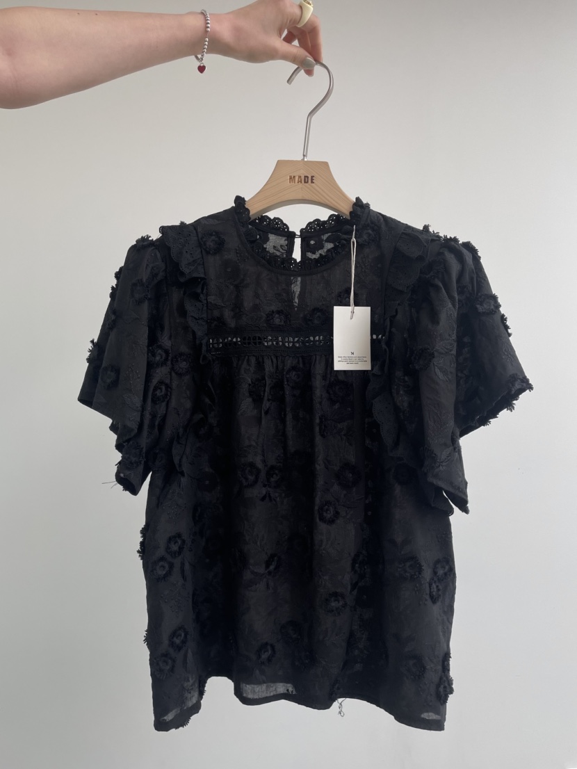 MADE-P韓國直郵㊣女裝新品推薦休閑職業時尚人氣襯衫蕾絲衫MADE-P襯衫/蕾絲衫圖色2