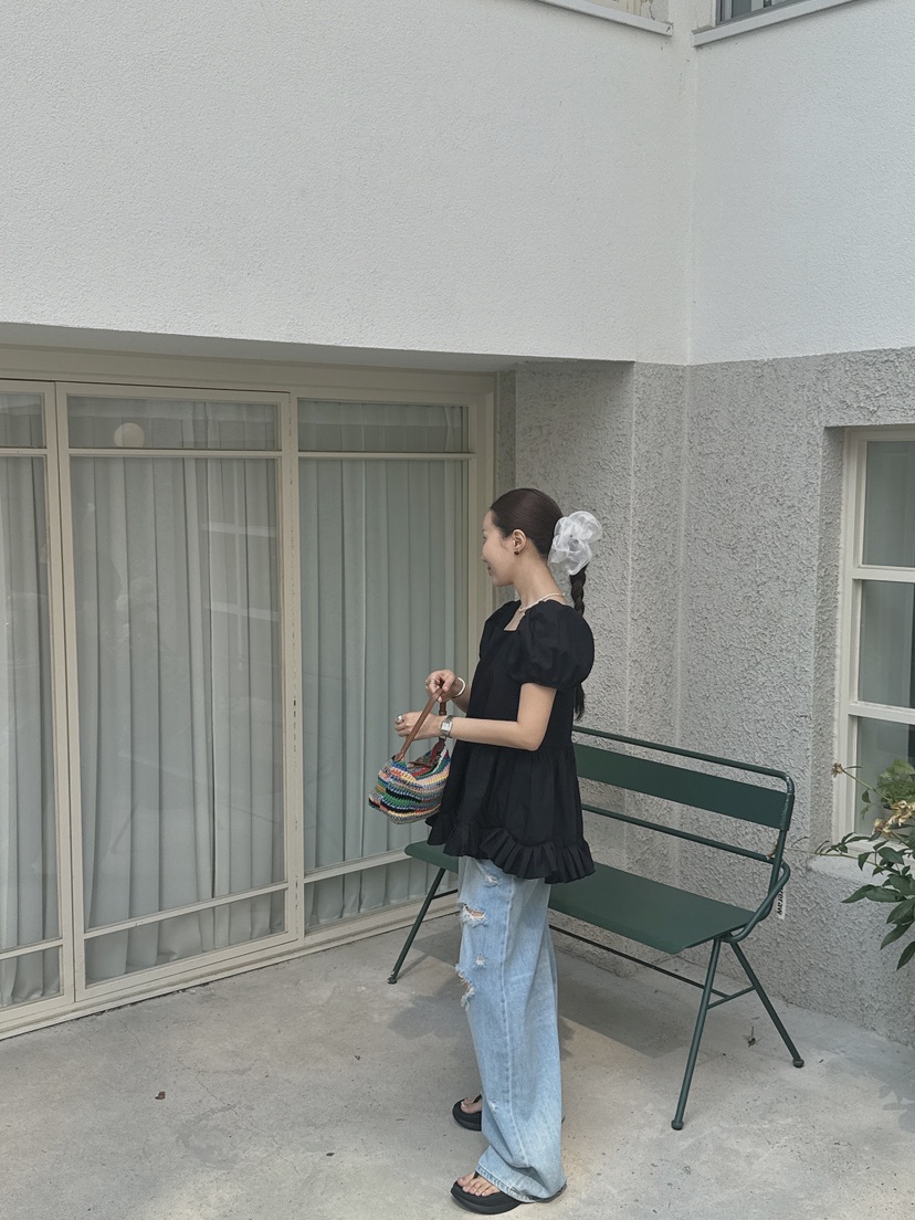 MADE-P東大門㊣代購女裝新款人氣25春夏時尚熱賣襯衫蕾絲衫MADE-P襯衫/蕾絲衫
