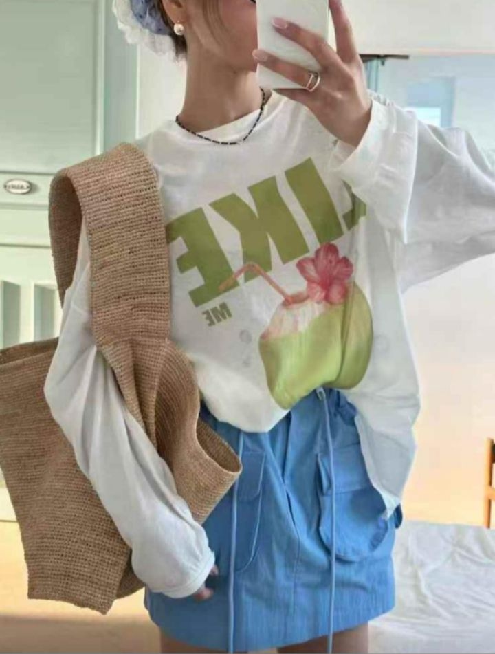 BOBBIE DOLL韓國代購㊣女士新款休閑熱賣推薦真品人氣長袖T恤BOBBIE DOLL長袖T恤圖色1