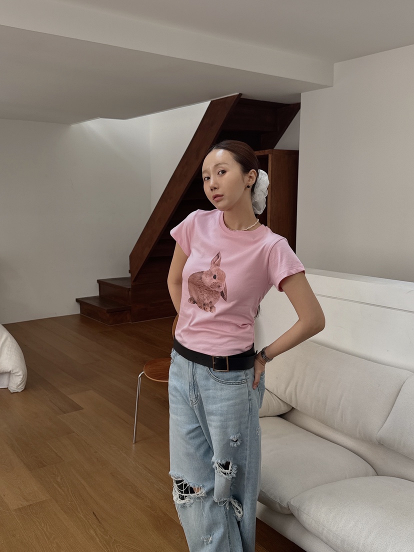 MADE-P東大門㊣代購女士新品熱賣職業時尚休閑推薦T恤兔子MADE-PT恤