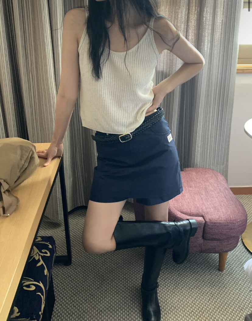 EOMPIT東大門㊣實拍女士新品人氣25春夏休閑推薦裙褲不含腰帶EOMPIT裙褲