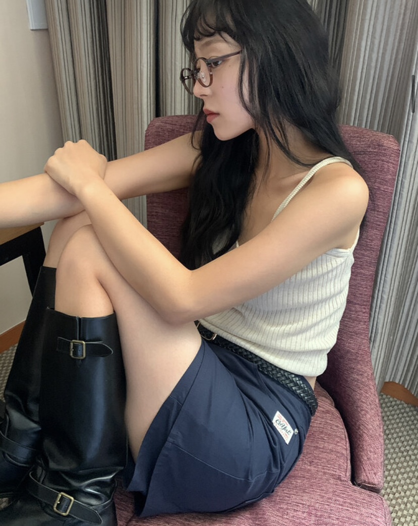 EOMPIT東大門㊣實拍女士新品人氣25春夏休閑推薦裙褲不含腰帶EOMPIT裙褲