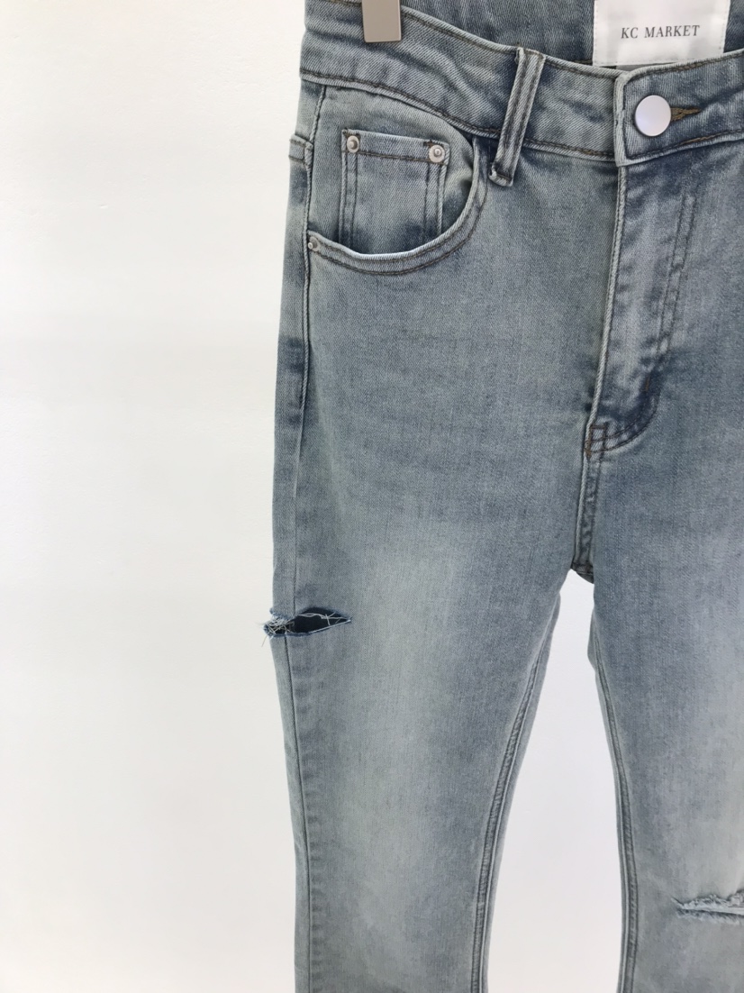KC MARKET韓國代購㊣女裝新品休閑真品人氣25春夏熱賣牛仔褲KC MARKET牛仔褲