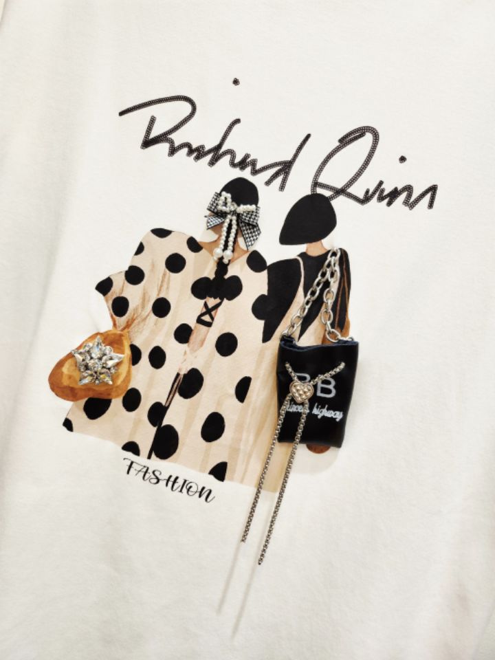 BLING BLING-S東大門㊣代購女士新品25春夏推薦職業休閑T恤BLING BLING-ST恤