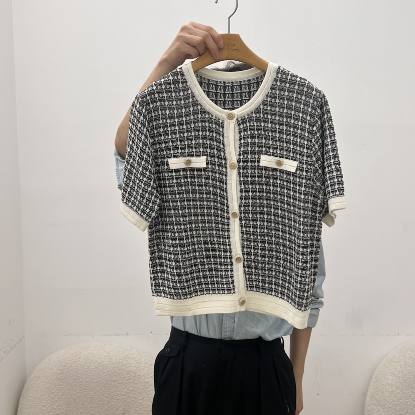 DRESS ROOM東大門㊣直郵女士新款時尚人氣職業休閑熱賣針織衫DRESS ROOM針織衫圖色1