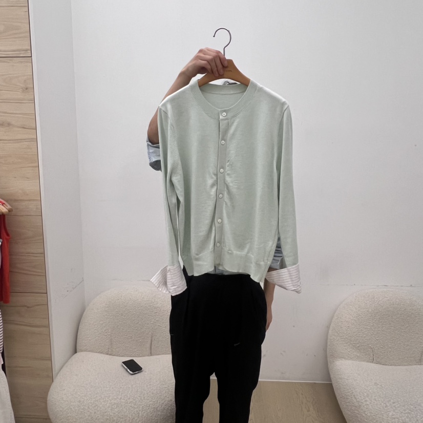 DRESS ROOM韓國直郵㊣女士新款人氣25春夏職業熱賣真品針織衫DRESS ROOM針織衫圖色2