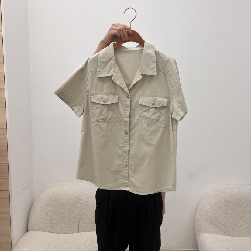 DRESS ROOM韓國代購㊣女裝新款熱賣休閑推薦人氣襯衫蕾絲衫DRESS ROOM襯衫/蕾絲衫圖色2