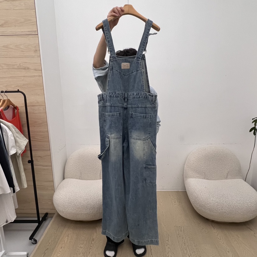 DRESS ROOM東大門㊣實拍女士新品25春夏休閑人氣推薦背帶褲DRESS ROOM背帶褲