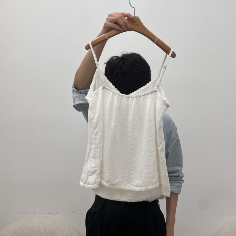 DRESS ROOM韓國代購㊣女裝新品熱賣時尚推薦25春夏吊帶背心DRESS ROOM吊帶/背心